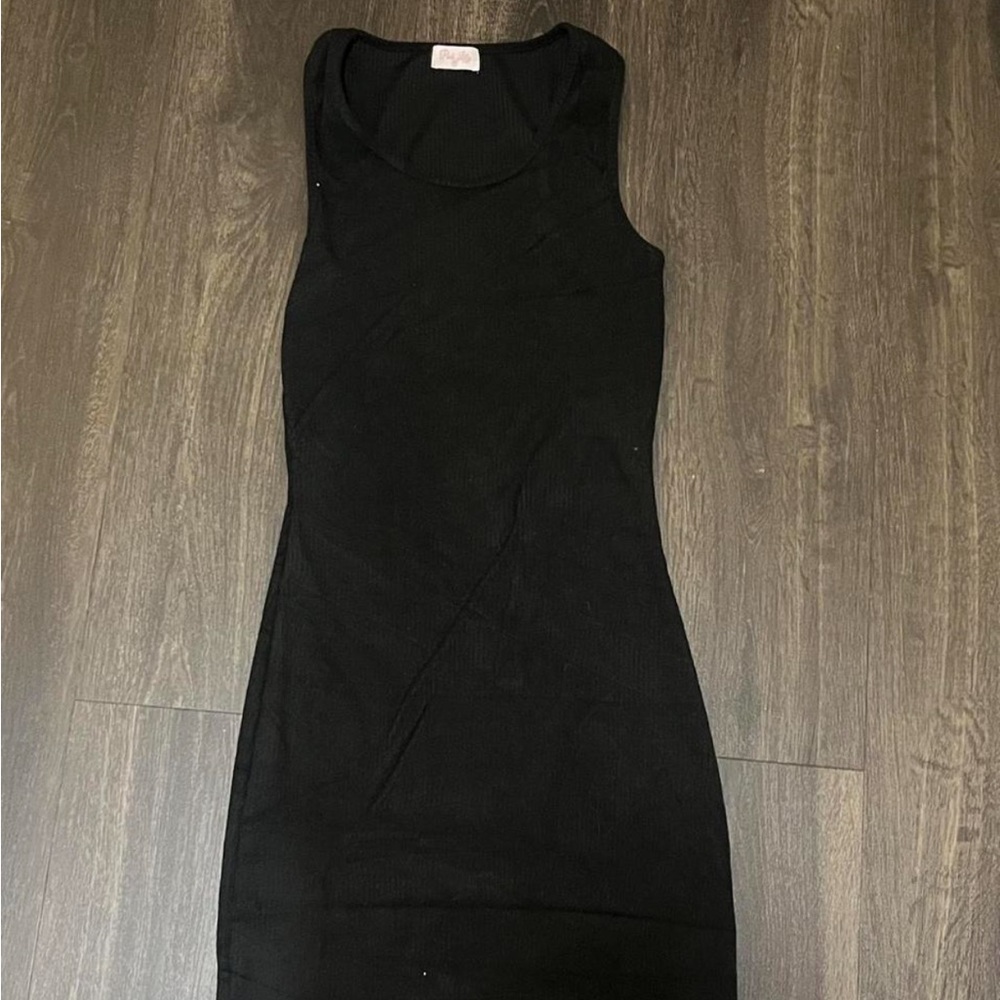 Pink Lily Classic Black Midi Dress